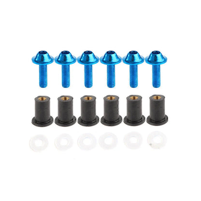 Windscreen Fixing Kit Blue Bolts for Honda CBR250 300 650 900
