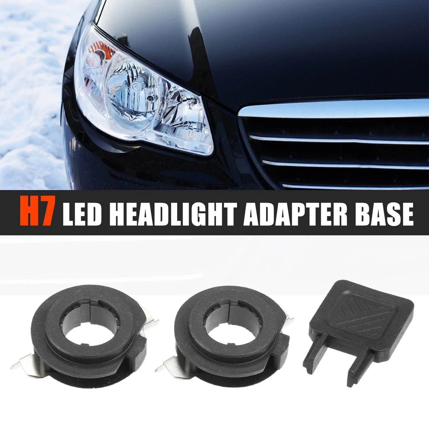 H7 LED Headlight Adapter Bases for Mercedes-Benz E Series (2005-2015)