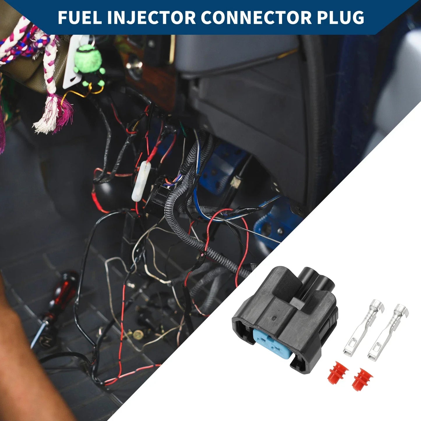 2 x Pin Fuel Injector Connector Plug for Honda