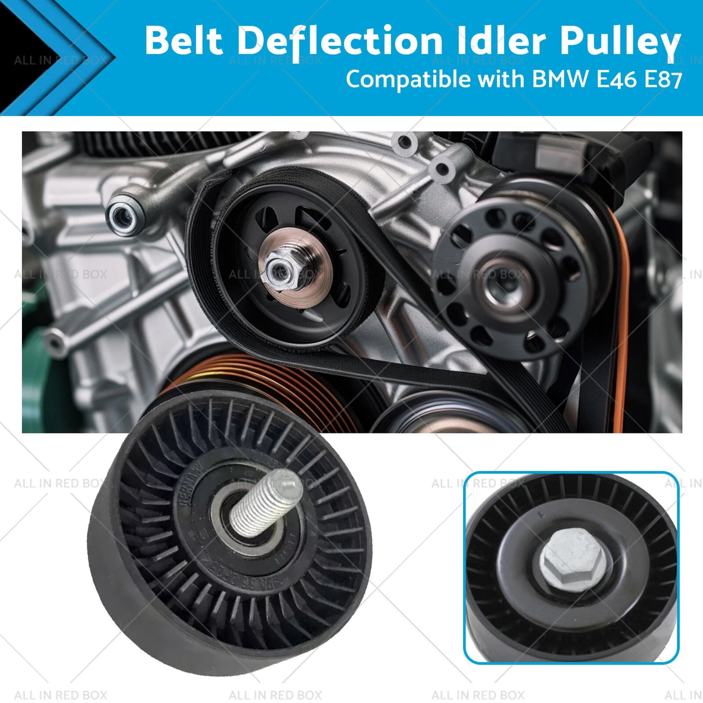 Belt Deflection Idler Pulley for BMW E46 E87 E88 E84 E83 (2000-2013)
