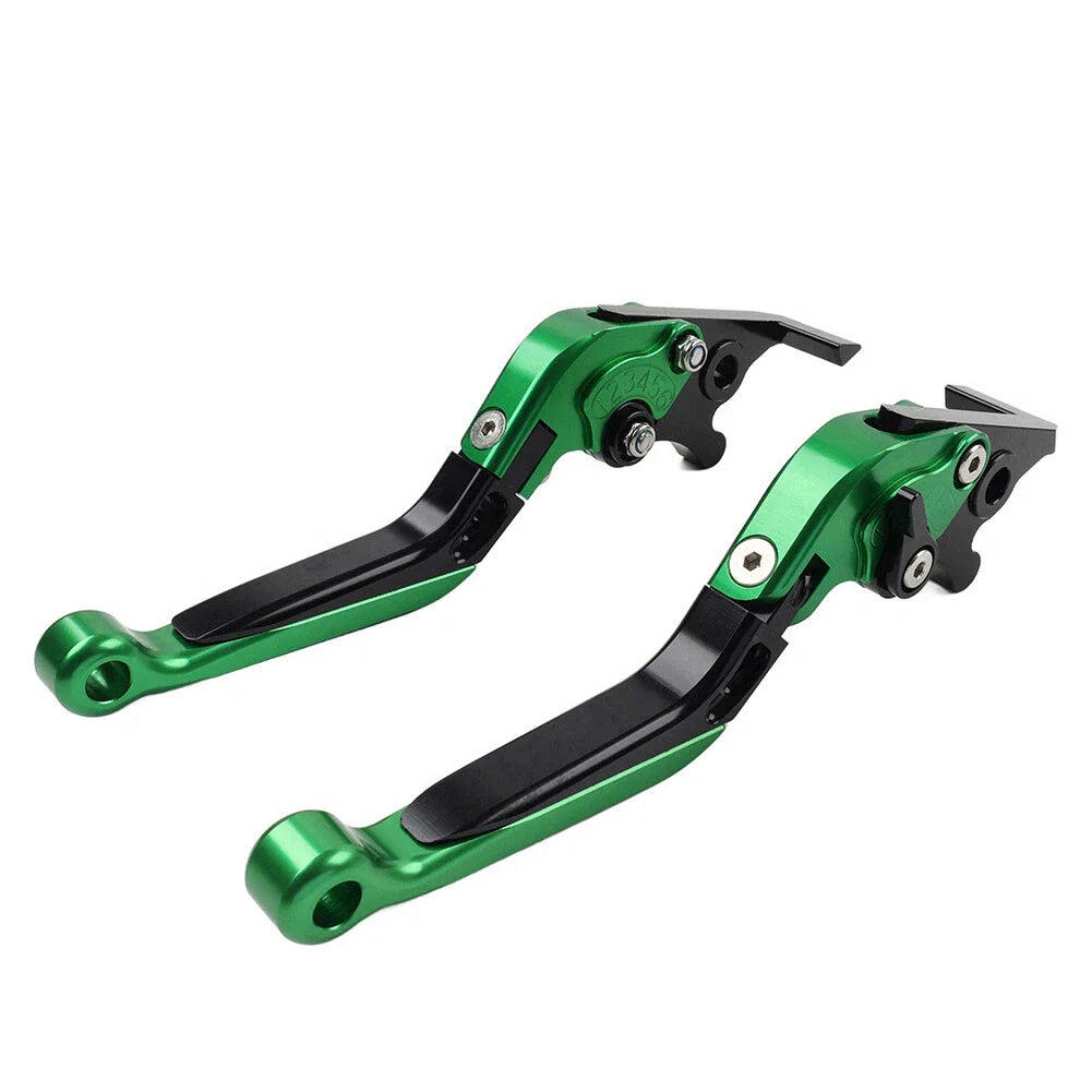 Green CNC Extendable Brake Clutch Levers for BMW S1000XR (2015-2021)