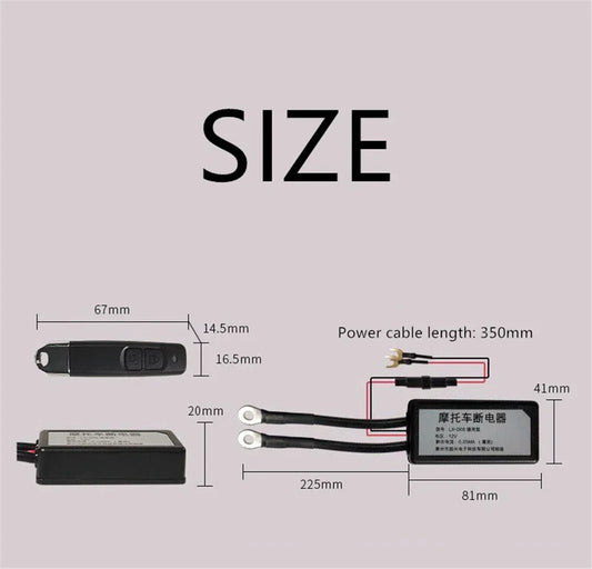 12V Motorcycle Battery Disconnect Kill Switch Dual Remote Control