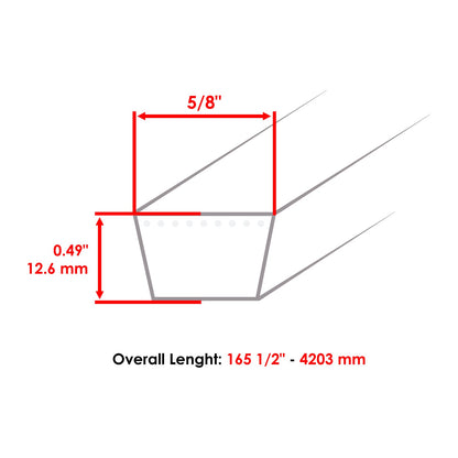 Deck Belt 48 Inch Replacement for Toro Z Master 2000 (1999–2005)