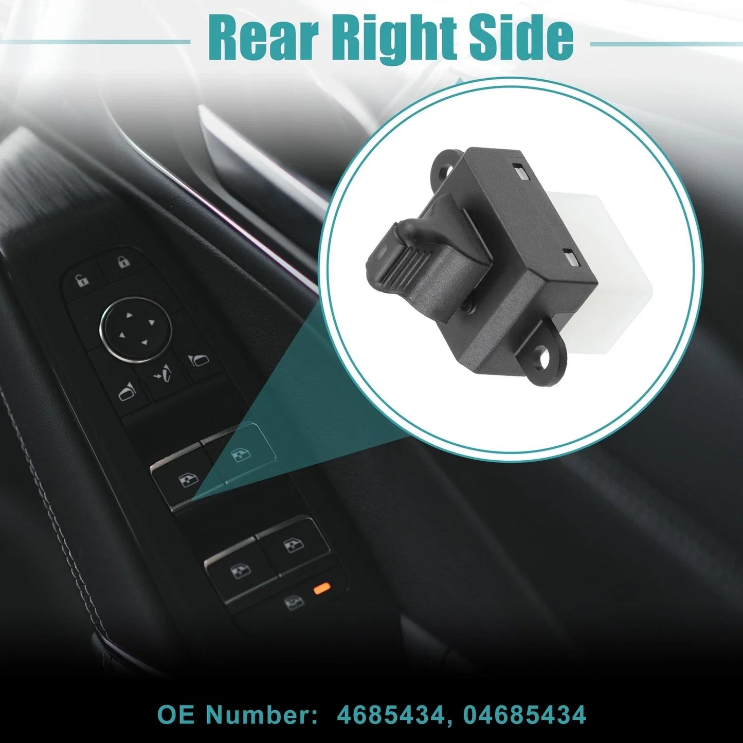 Rear Right Master Power Window Switch for Dodge Viper (2001)