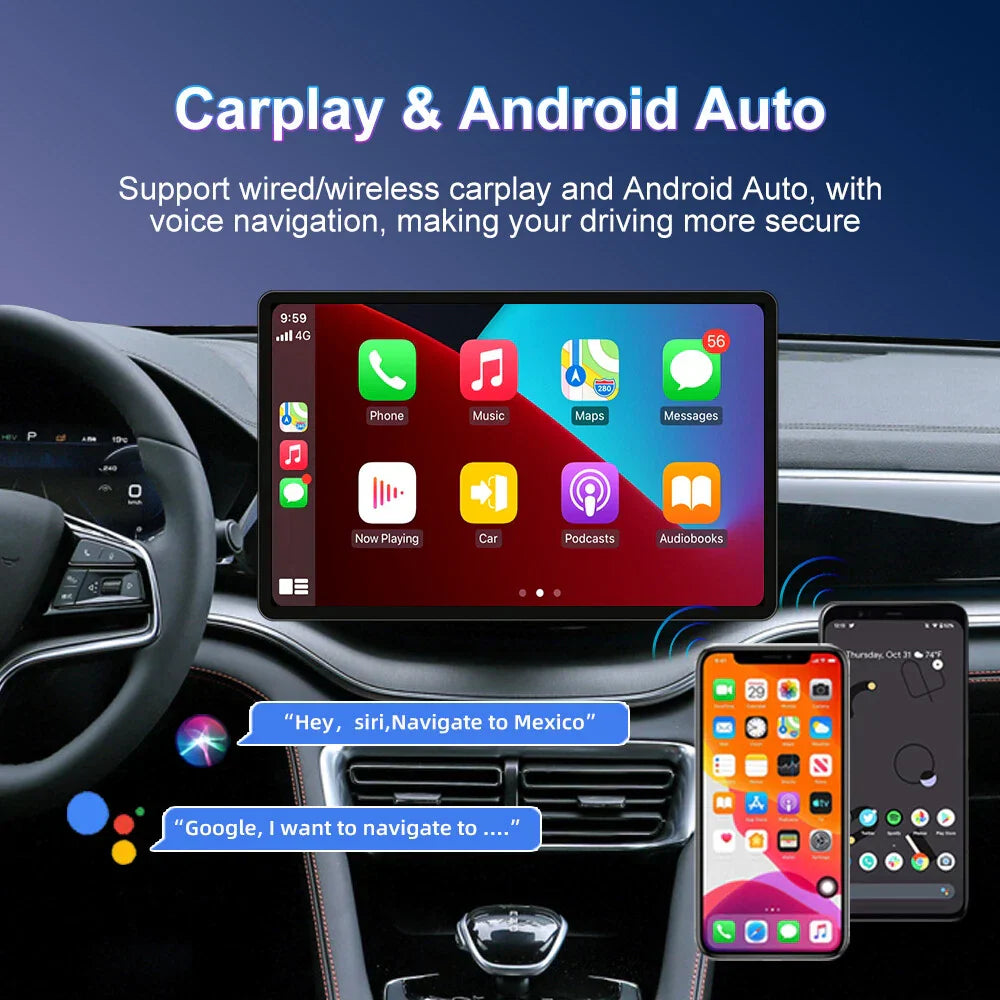 13.3" Apple CarPlay Android Auto Head Unit Radio for Toyota Hilux (2005-2014)