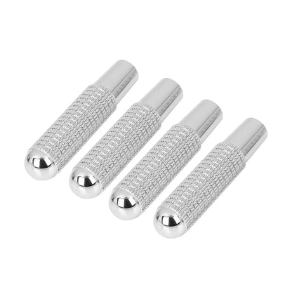 4 Pcs Silver Tone Bolt-On Door Lock Knobs for Benz C E S Class (2000-2023)