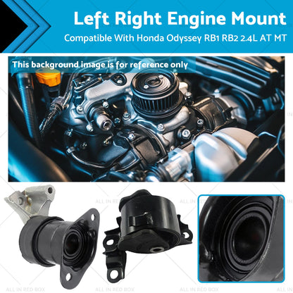 Left Right Engine Mounts for Honda Odyssey RB1 RB2 2.4 K24A6 (2004-2009)