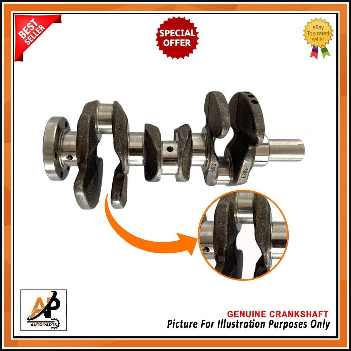 Crankshaft Genuine Replacement for Ford EcoSport 1.0 EcoBoost (2013–2022)