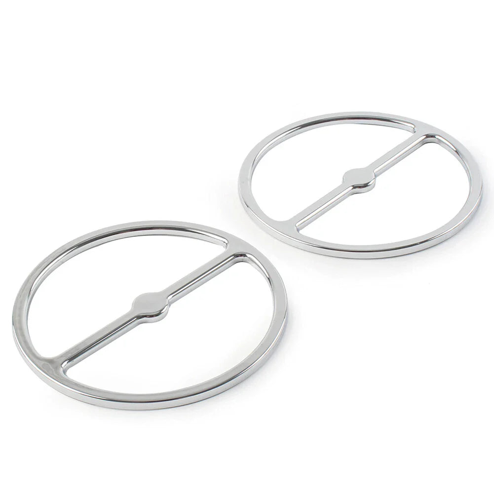 Chrome Speaker Trim Ring Covers for Harley Electra Tri Glide (2014-2023)