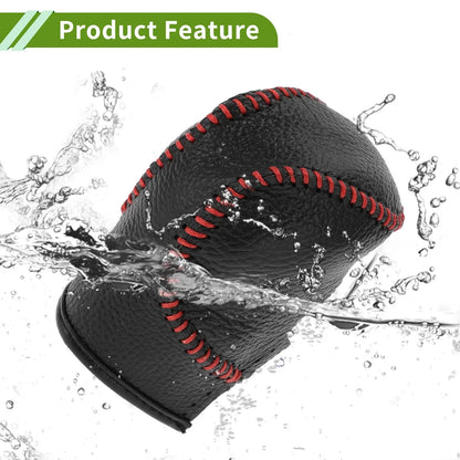 Car Pebbled Gear Shift Knob Cover for Honda Civic  - Black Red Faux Leather