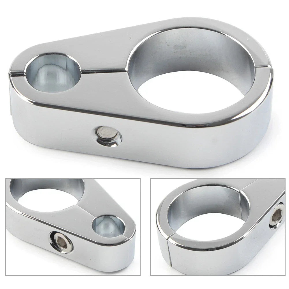 1" Brake Clutch Cable Clamp for Harley-Davidson Motorcycle Chrome