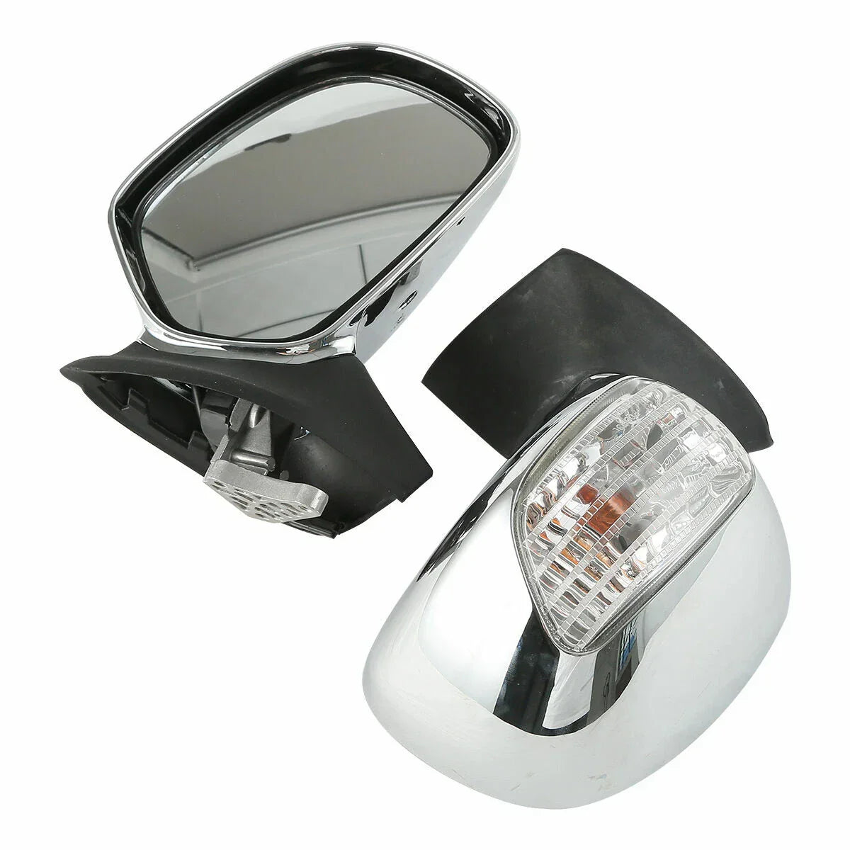 Chrome Rear View Mirrors Clear Lens for Honda Goldwing GL1800 (2001-2017)