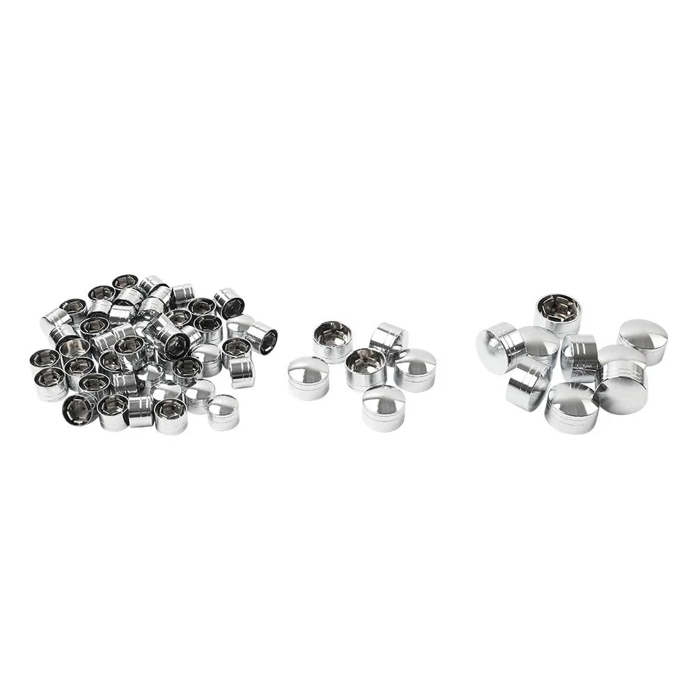63 Pcs Chrome Engine Topper Bolt Caps for Harley Softail FXST (2000-2006)