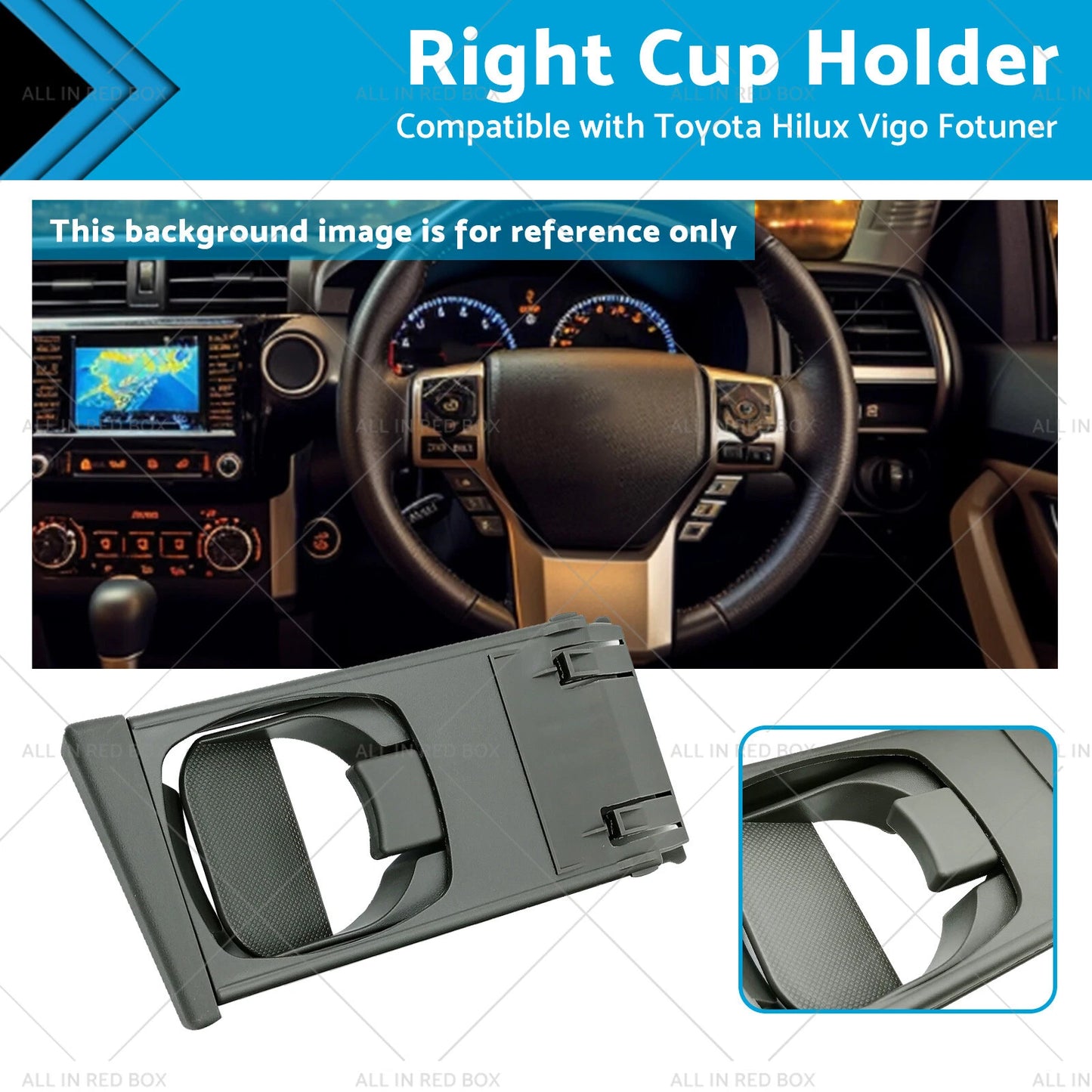 Right Front Cup Holder Trim for Toyota Hilux Vigo Fortuner (2005-2014)