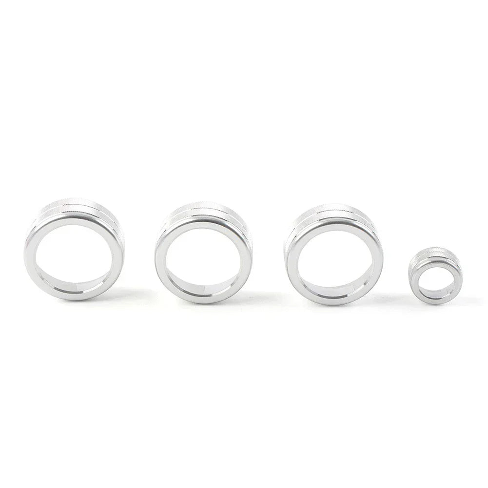 4x AC Climate Control Knob Ring Covers for Honda Civic (2022 - Present) Silver