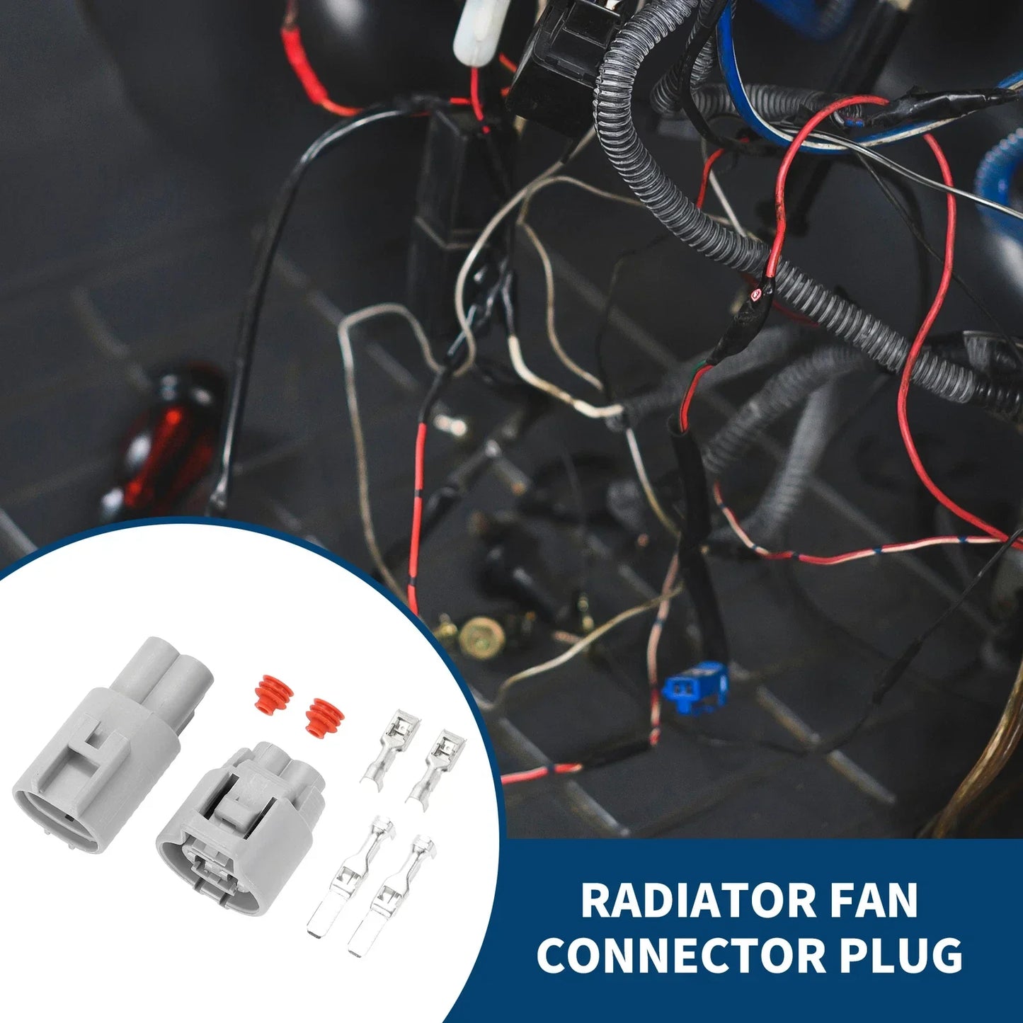 2 Pin Radiator Fan Connector Plug for Toyota RAV4 (2013-2018)