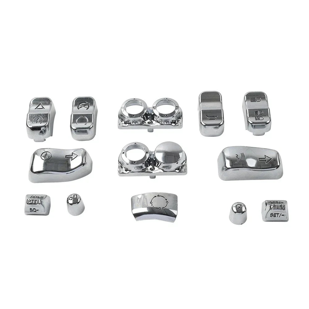 Hand Control Switch Housing Button Cap Chrome for Harley Road Electra (2009-2023)