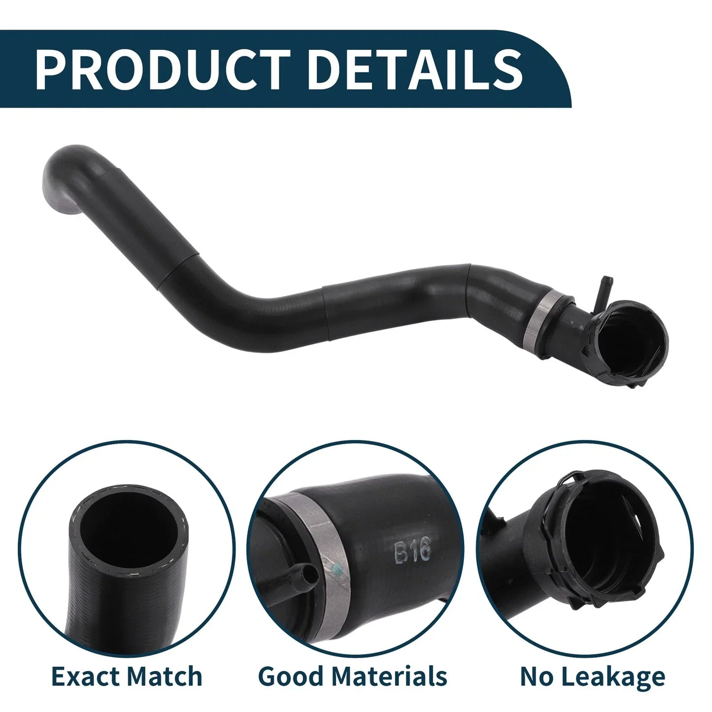 Radiator Hose for Porsche Cayenne 4.8L 3.6L (2003-2010) Rubber Water Pipe