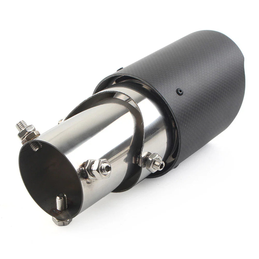 Carbon Fiber Exhaust System Pipe Muffler Tip for Car - Stainless Steel