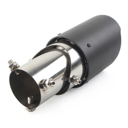Carbon Fiber Exhaust System Pipe Muffler Tip for Car - Stainless Steel