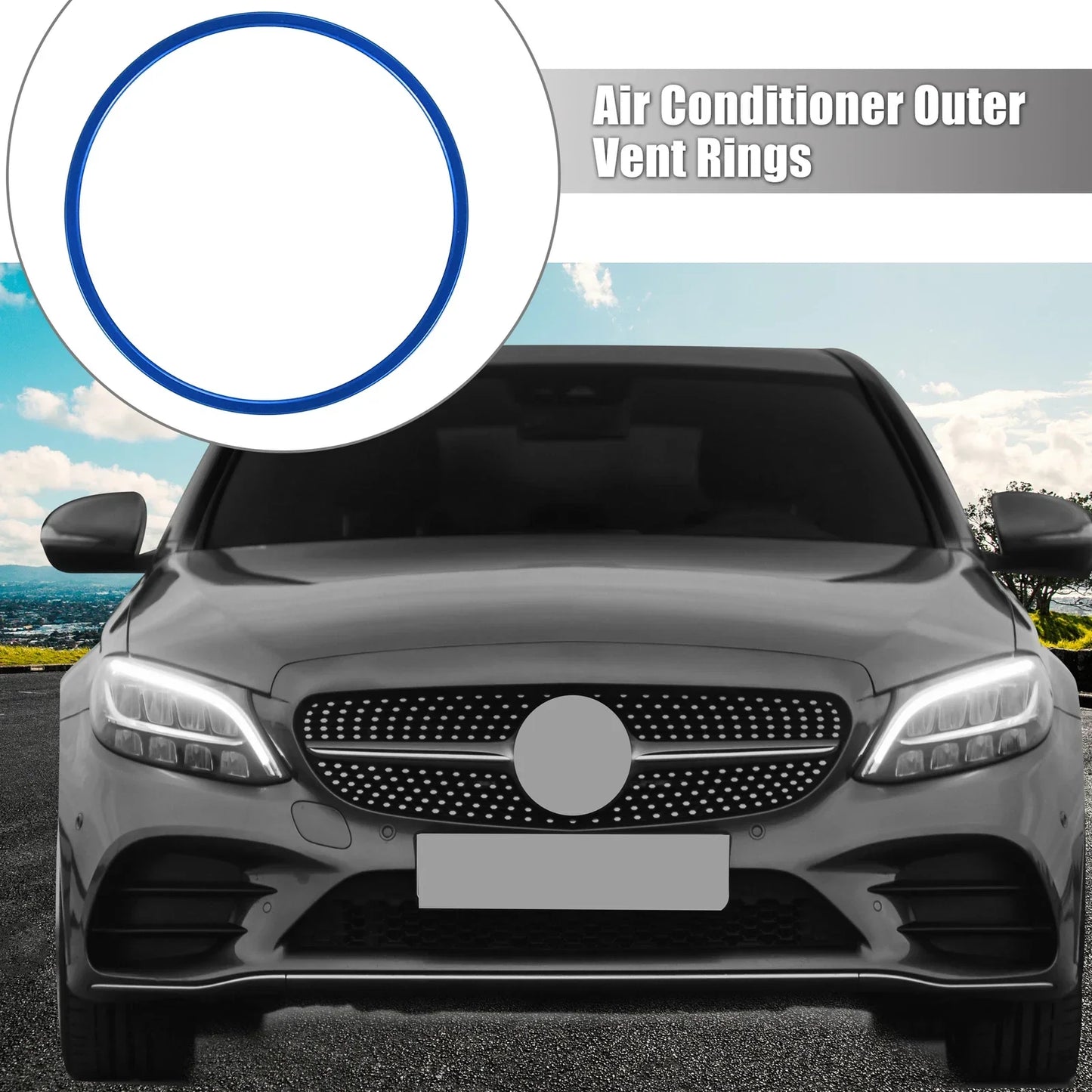 7 x Air Conditioning Outer Vent Ring Trim Covers for Mercedes Benz W205