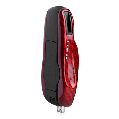 Carbon Fiber Red Remote Key Fob Cover for Porsche 911 Panamera Cayman