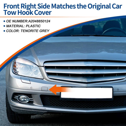 Front Car Bumper Tow Hook Cover for Mercedes-Benz C-Class (2007-2014)