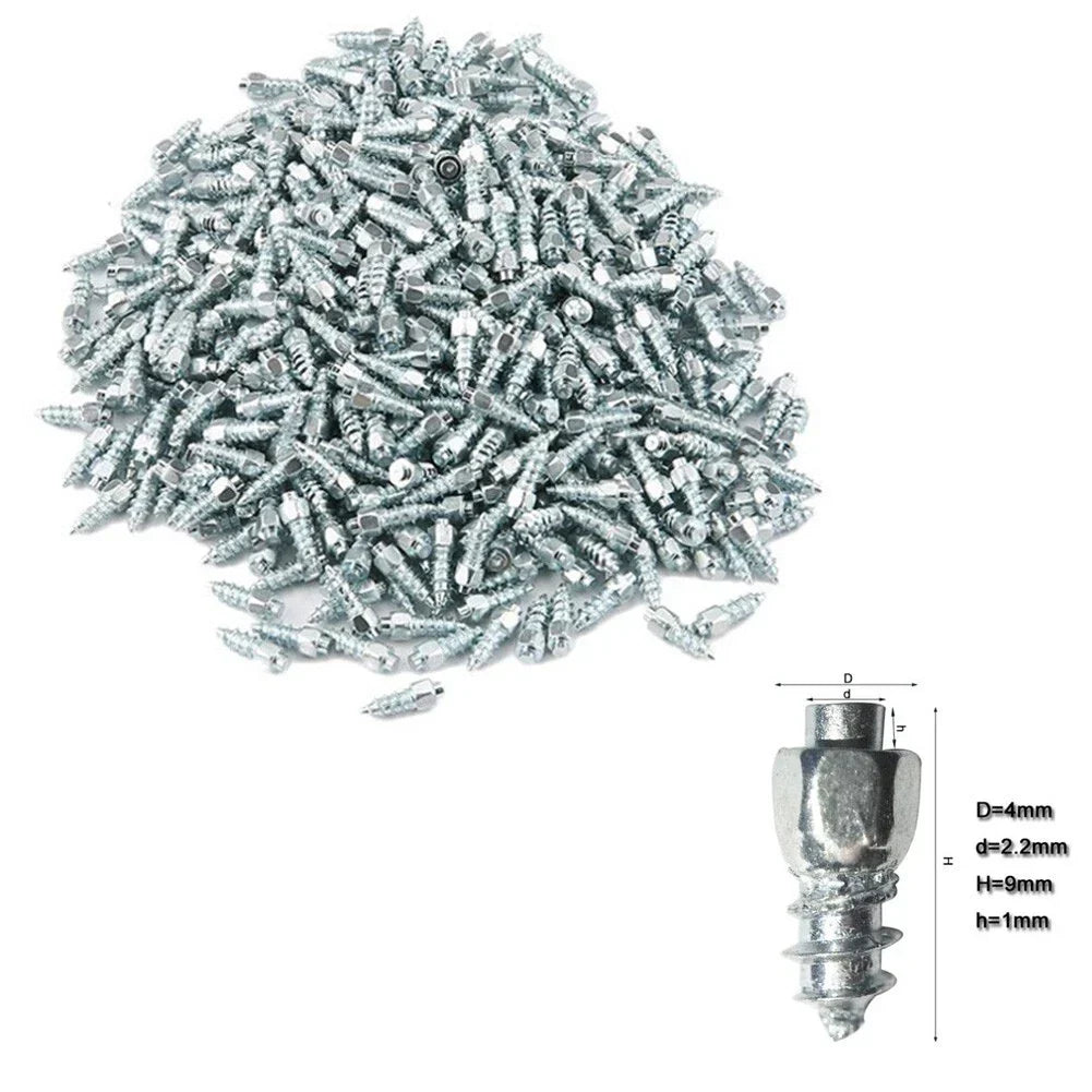 100x9mm Screw In Tire Stud Snow Spikes for Car