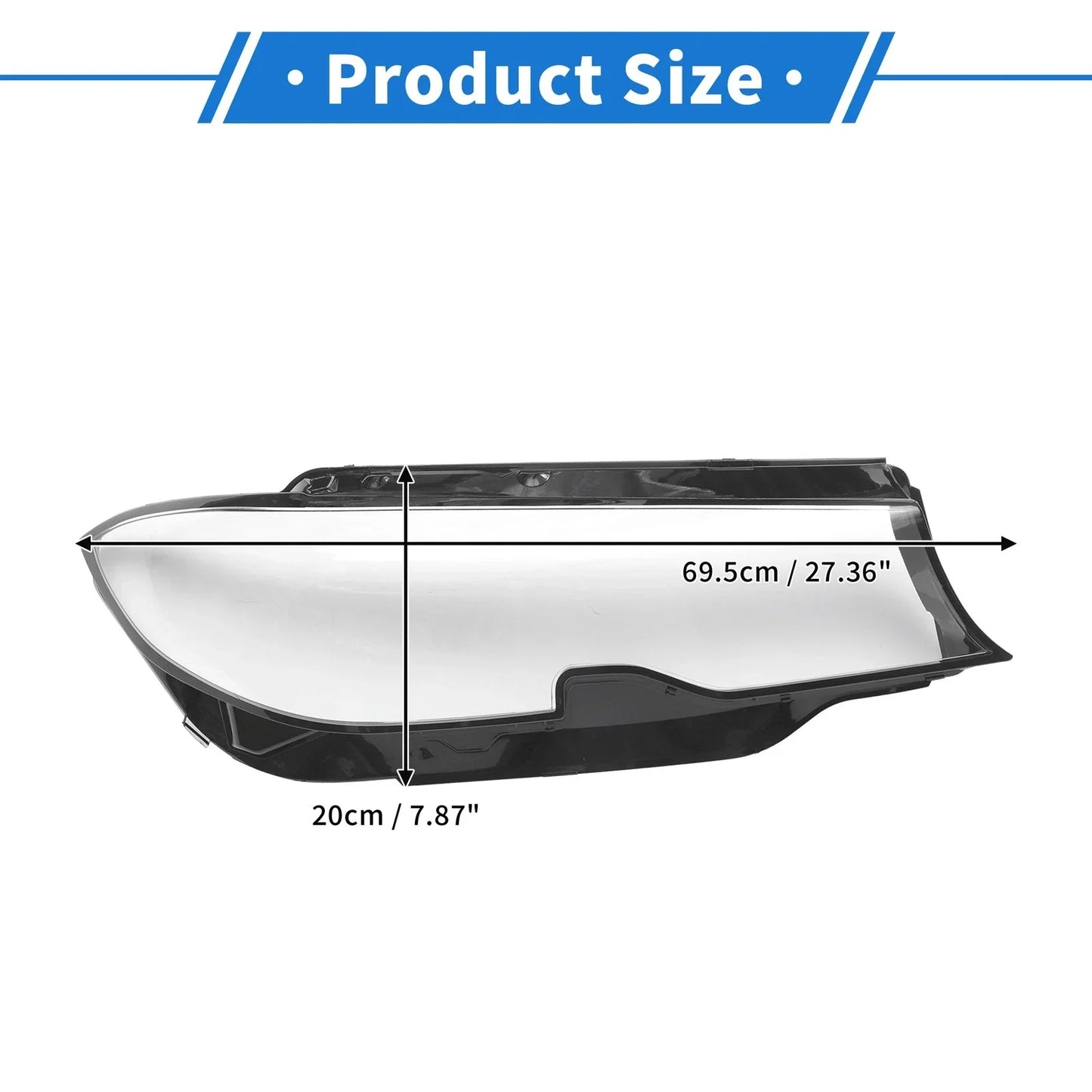 1 Pc Front Right Headlight Lens Cover for BMW 330i (2019-2021)