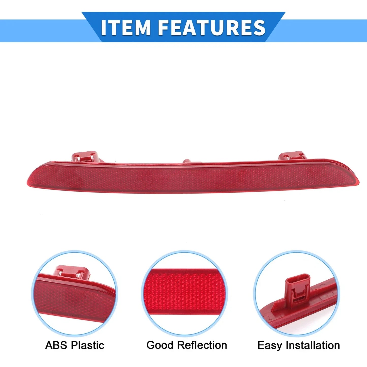Rear Left Bumper Reflector for Honda Civic 2022-2023 Red