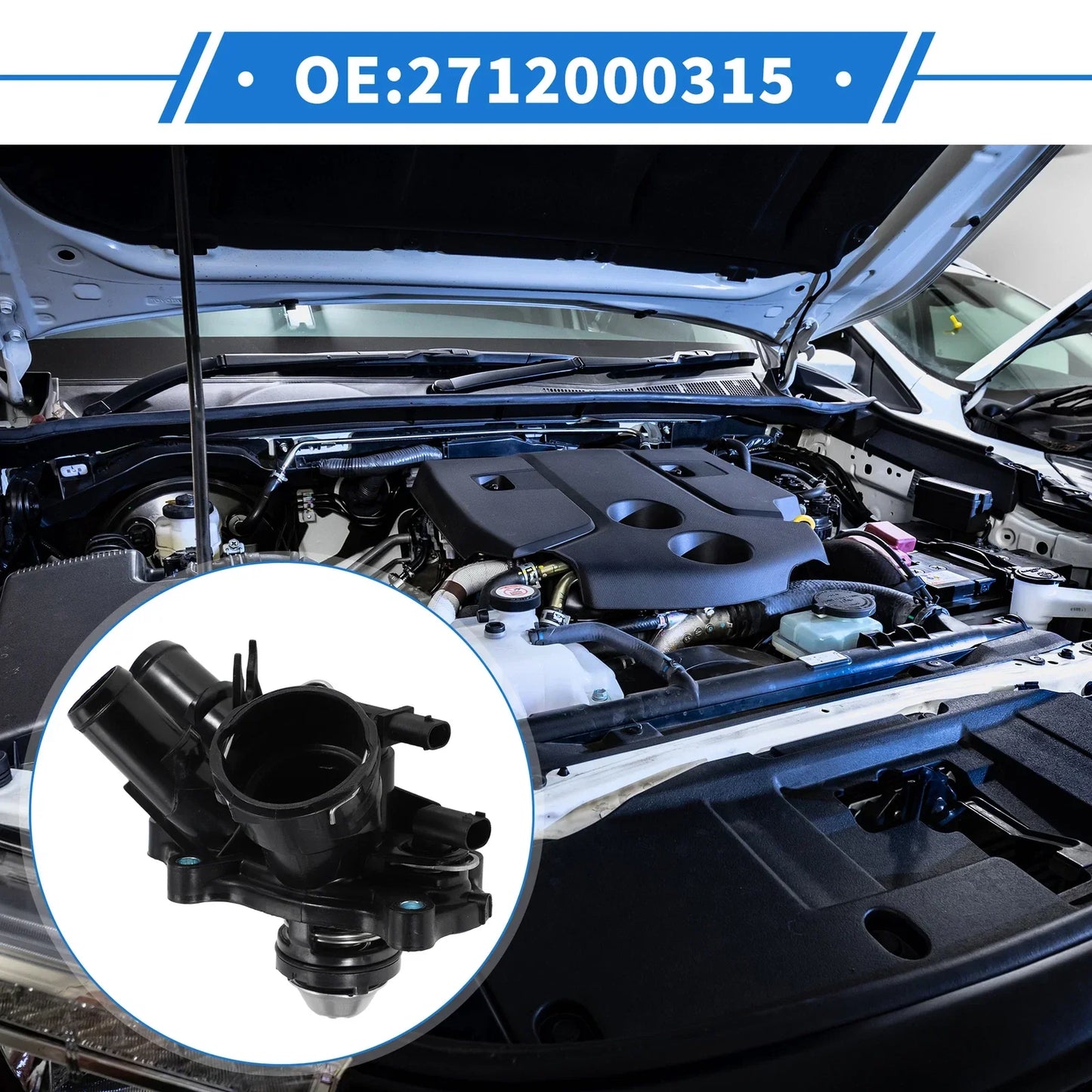 Engine Coolant Thermostat Housing for Mercedes-Benz W205 R172 C250 (2015-2020)