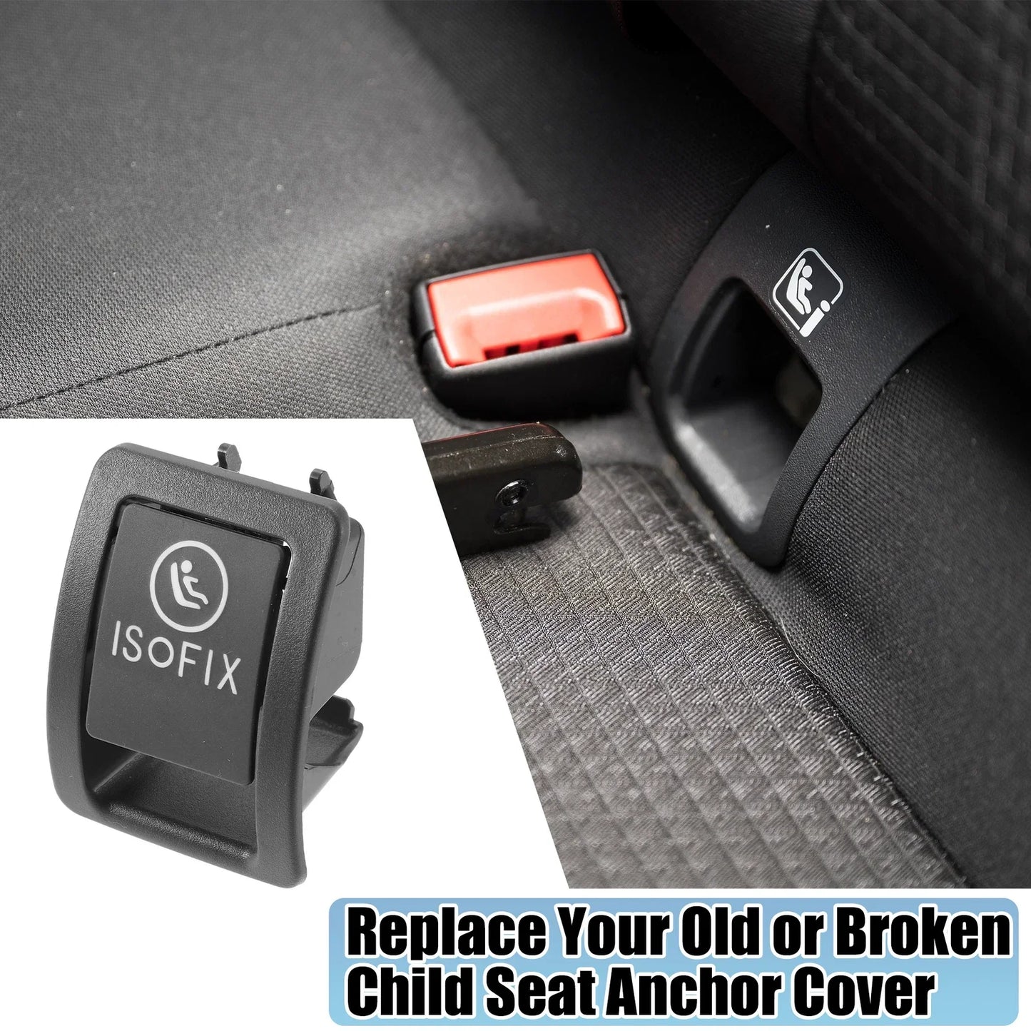 Rear Child Seat Anchor ISOFix Cover for Mercedes Benz C300 (2015-2023)