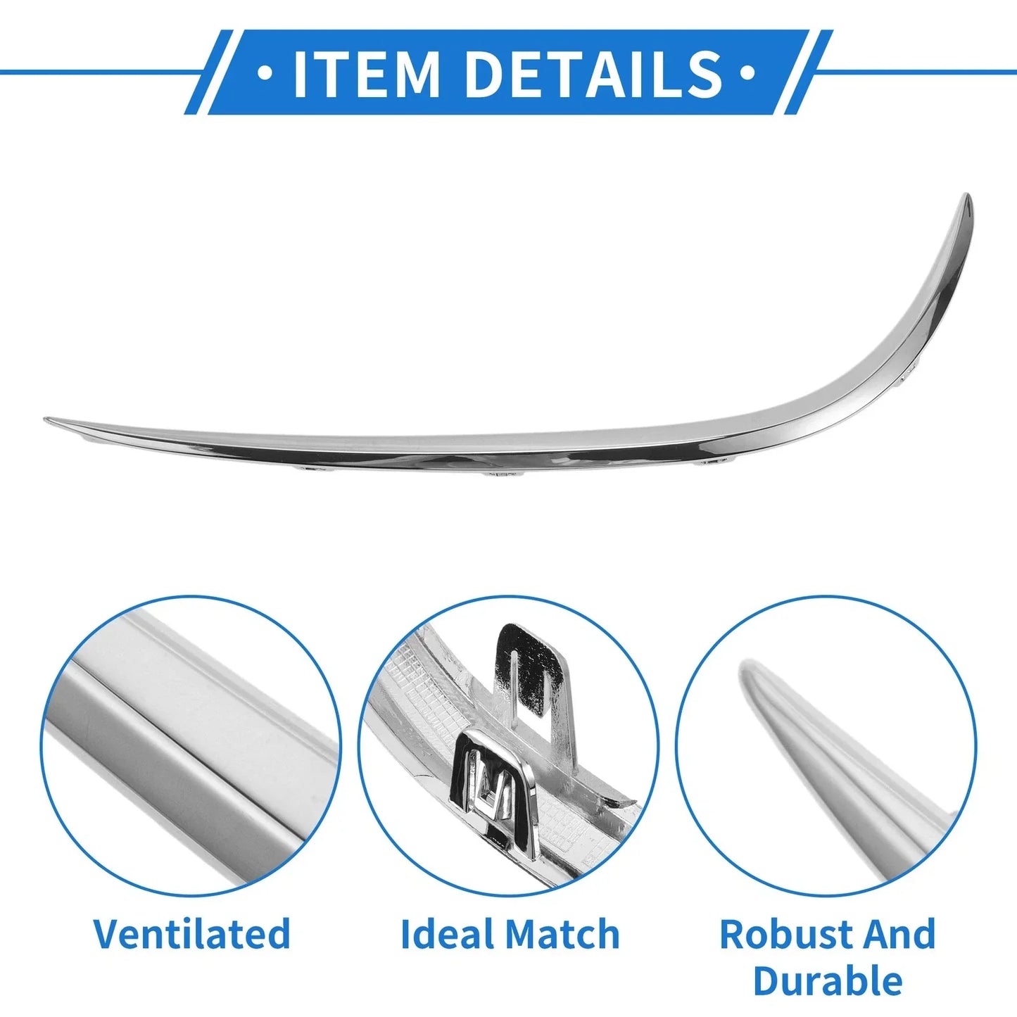 Front Right Bumper Grille Trim for Mercedes-Benz W213/E (2016-2020)
