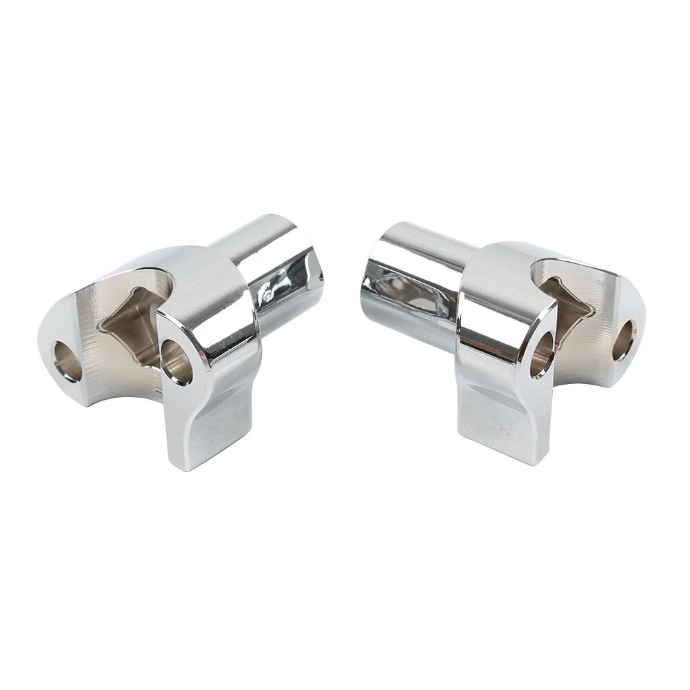2" Straight Handlebar Risers for Harley Dyna Sportster Softail Chrome