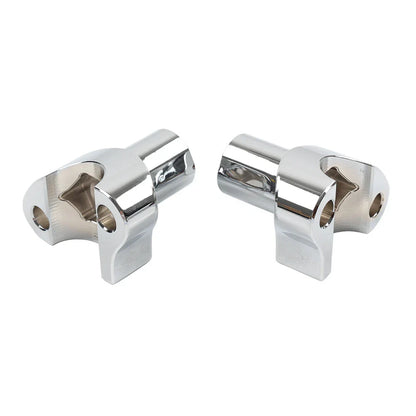 2" Straight Handlebar Risers for Harley Dyna Sportster Softail Chrome