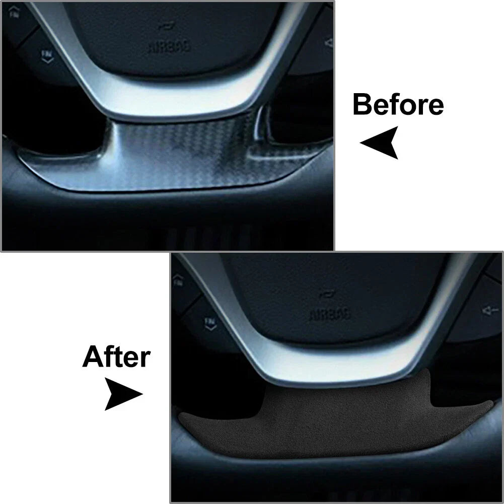 Suede Steering Wheel Lower Cover Trim for Chevrolet Corvette C7 (2014-2019)