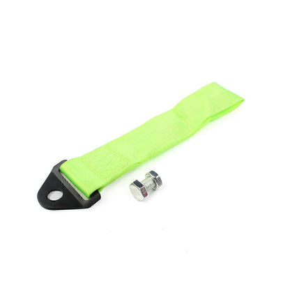 Racing Car Towing Strap Belt Hook for Universal Rear/Front Bumper - Green