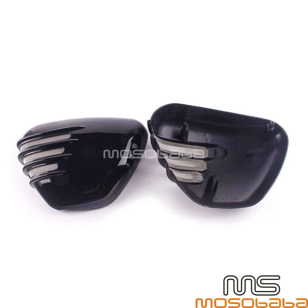 Black Battery Side Covers for Triumph Bonneville Street Twin 900 (16-23)