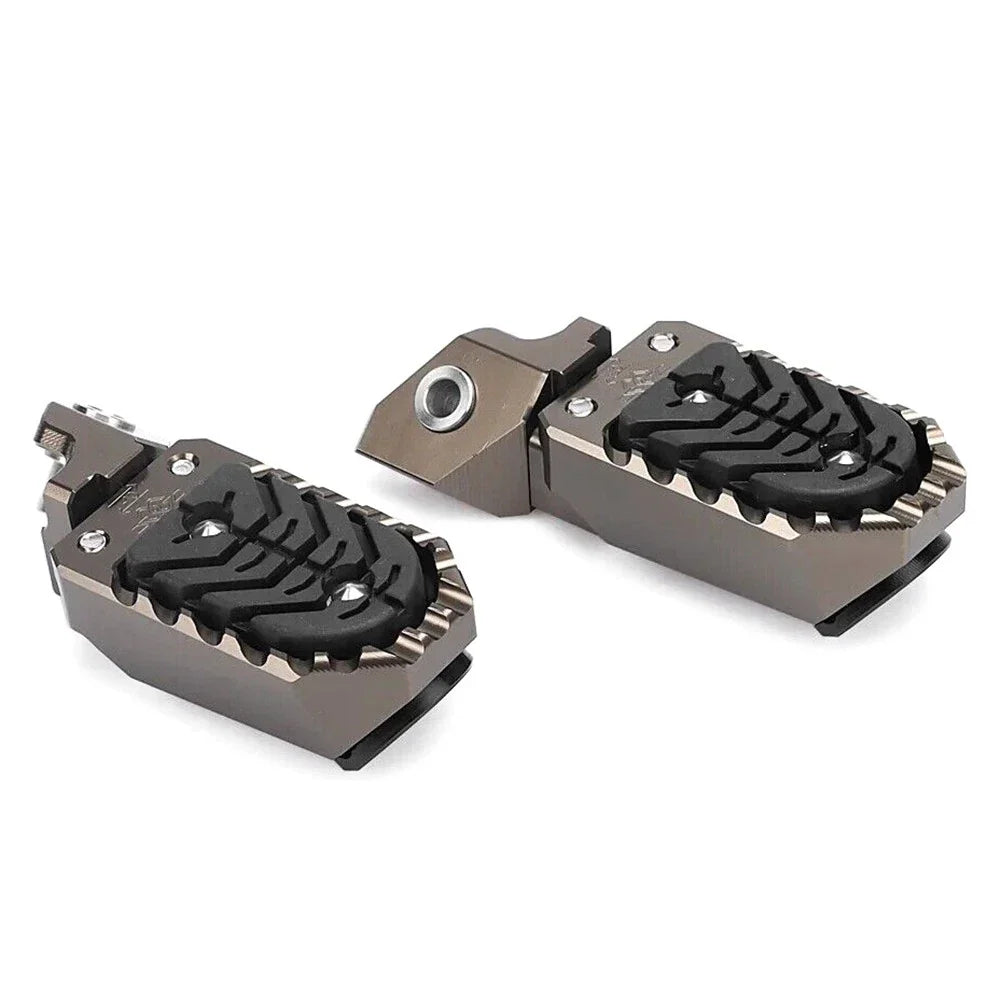 Wide Foot Pegs Pedals Rest Brown for BMW R1200GS R1250GS (2013-2023)