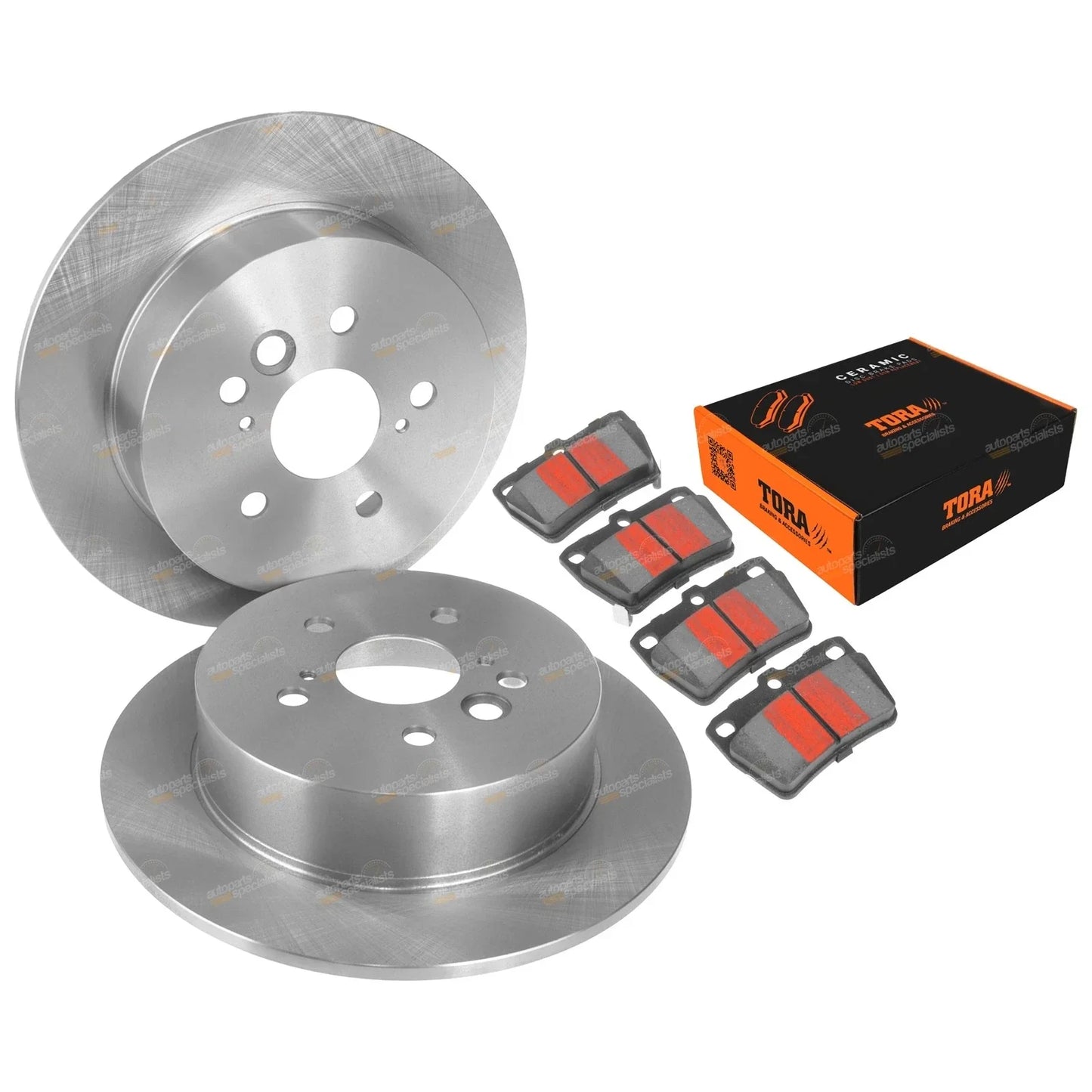 Rear Disc Brake Rotors + Pads for Toyota RAV4 (2000–2005)