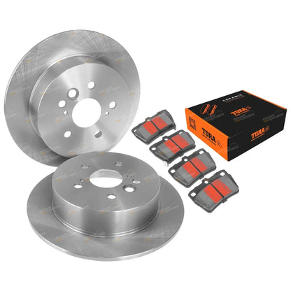 Rear Disc Brake Rotors + Pads for Toyota RAV4 (2000–2005)