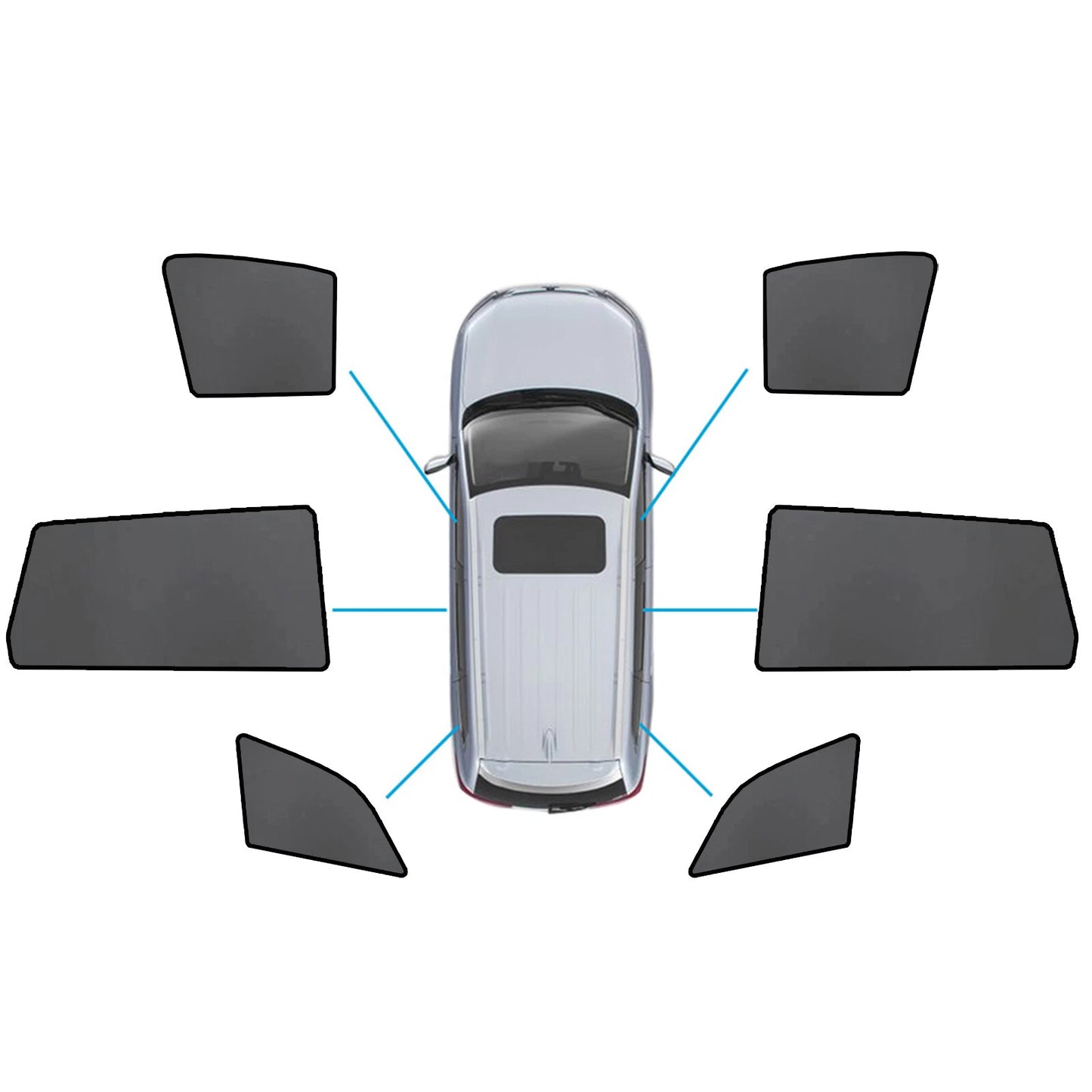 Magnetic Mesh Sun Blind Shades for Audi Q7 2006-2015 (Front/Rear)