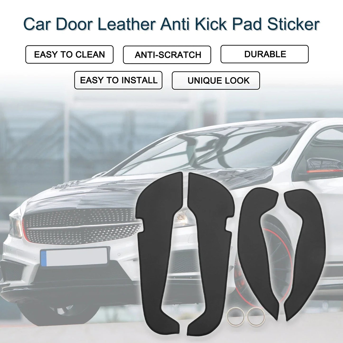 Car Door Leather Anti Kick Pad Sticker for Mercedes-Benz A Class (2014)