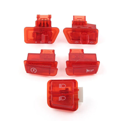 Red Turn Signal Headlight Ignition Horn Switch Cap for GY6 50/125/150cc
