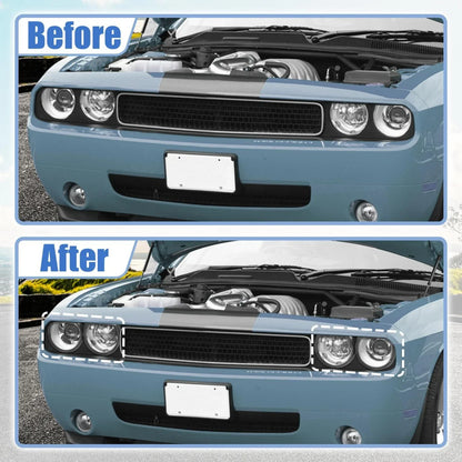 4 x Front Black Headlight Covers for Dodge Challenger (2015-2023)