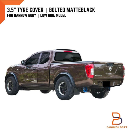 3.5" Tyre Coverage Matte Black Bolted Fender Flares for Nissan Navara (15-19)