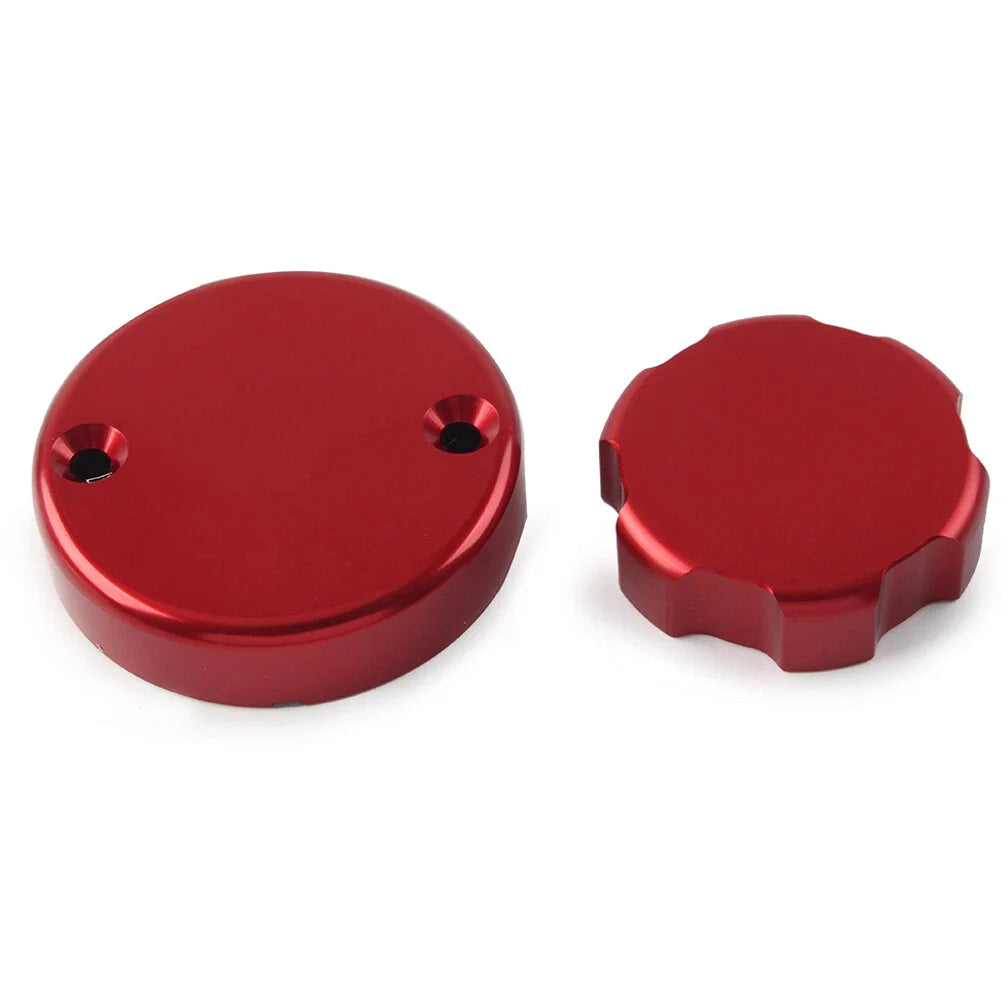 Red Front Brake Clutch Reservoir Cover Caps for Ducati 848 1098 (2008-2013)