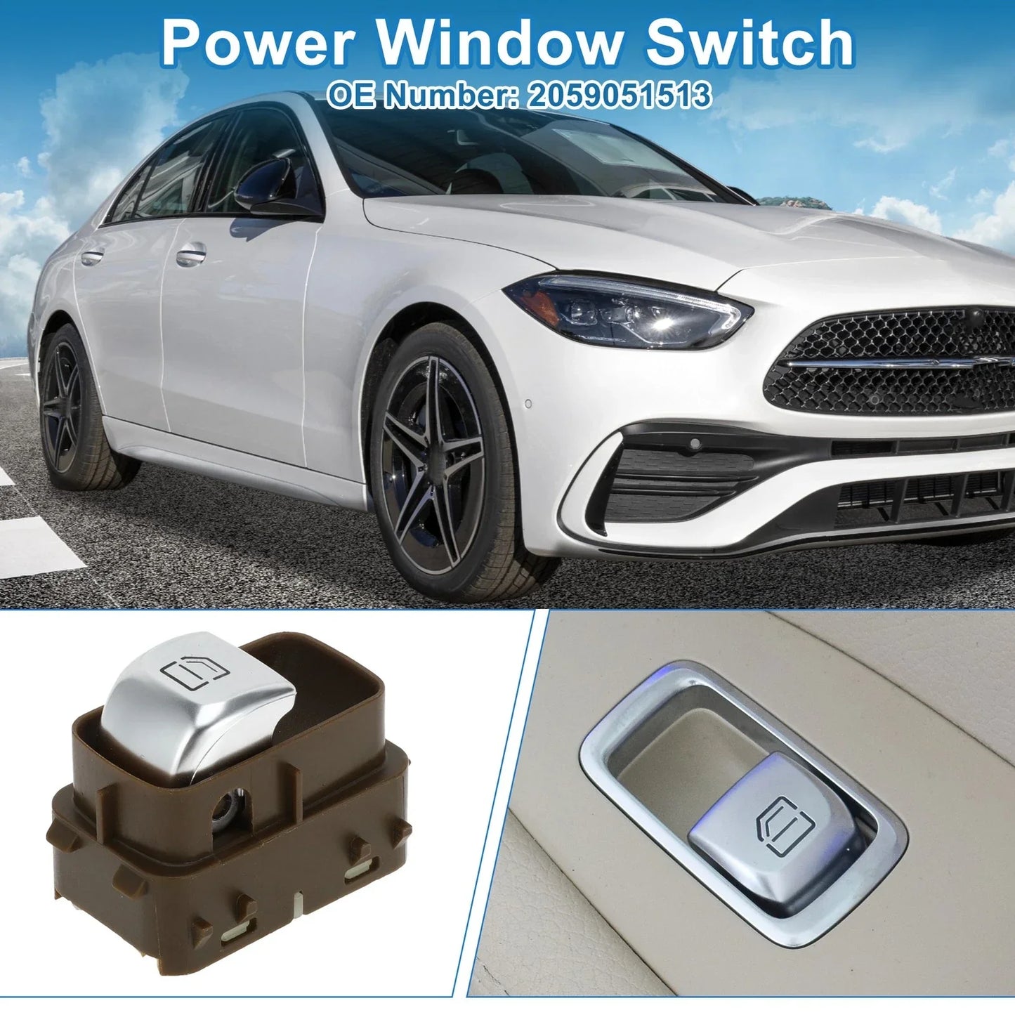 Power Window Switch for Mercedes C200 C300 C63 AMG (2015-2016)