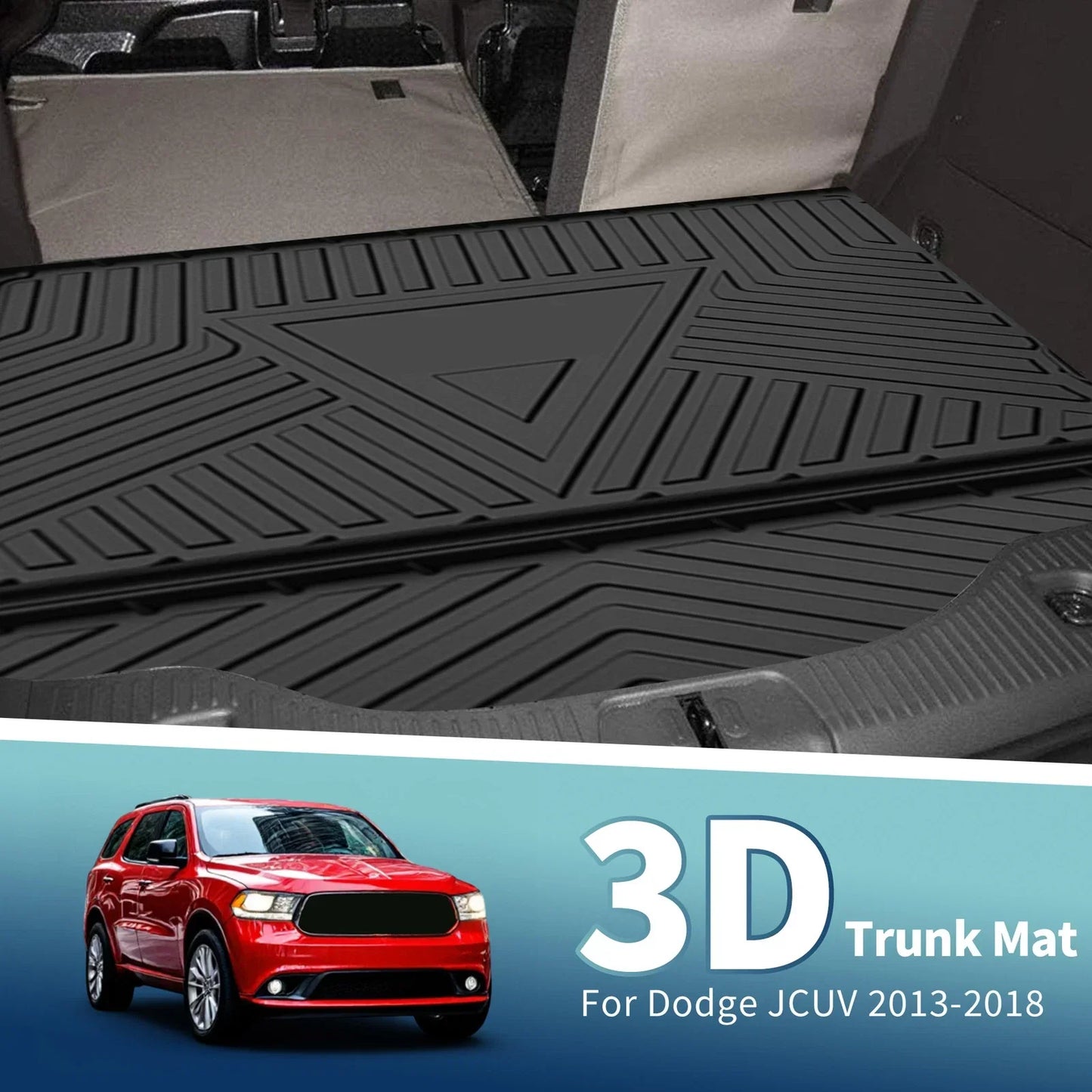 Flat Face Cargo Liner Rear Trunk Mat for Dodge Journey (2013-2018) 1 x Pc
