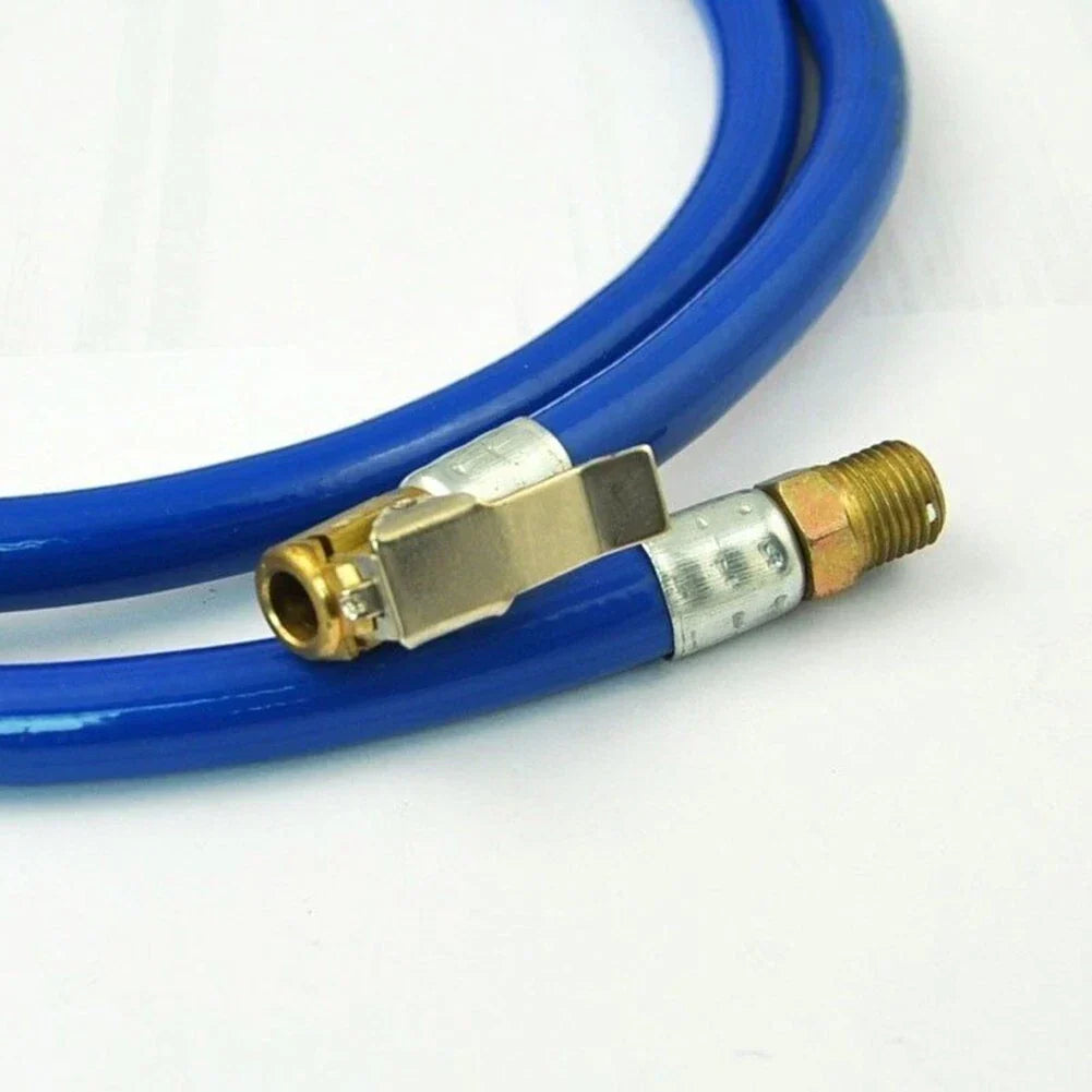 Flexible Air Inflator Hose with Pressure Gauge for General Tires Auto Pumps